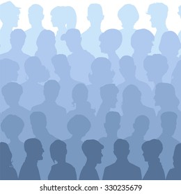 Seamless pattern of people silhouettes for your design