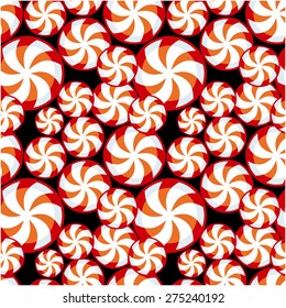 seamless pattern with peppermint swirl candies