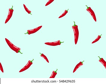 Seamless Pattern with peppers