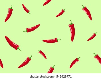 Seamless Pattern with peppers