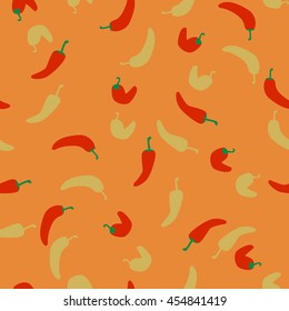 Seamless pattern with peppers. Abstract print template for fabric and paper.