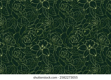 Seamless pattern Perfect for interior designs, textiles, and decorative purposes to bring elegance and charm