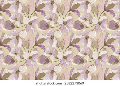 Seamless pattern Perfect for interior designs, textiles, and decorative purposes to bring elegance and charm