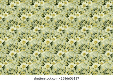 Seamless pattern Perfect for interior designs, textiles, and decorative purposes to bring elegance and charm