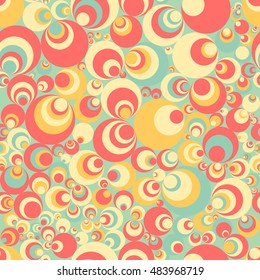 Seamless pattern of perfectly aligned circle shapes. Abstract background.