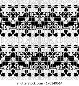 Seamless pattern. Persian antique ornament. Geometric stylish background. Vector repeating texture