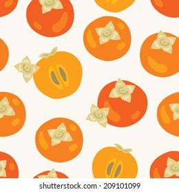 Seamless pattern with persimmons. Perfect for wallpapers, pattern fills, web page backgrounds, surface textures, textile. 