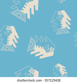 Seamless pattern with Peruvian Indians art and ethnic ornaments for your design