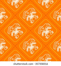 Seamless pattern with Peruvian Indians art and ethnic ornaments for your design