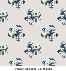 Seamless pattern with Peruvian Indians art and ethnic ornaments for your design