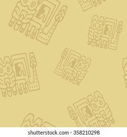 Seamless pattern with Peruvian Indians art and ethnic ornaments for your design
