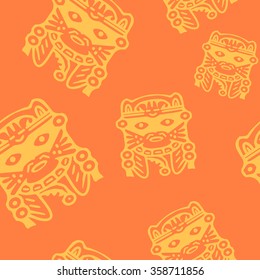 Seamless pattern with Peruvian Indians art and ethnic ornaments for your design