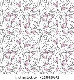 Seamless pattern with petals. Image can be used for design fabric, tile, linen, kids clothes, surface textures, textile and more creative designs. 