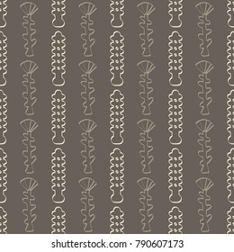 Seamless pattern with Phaistos disc signs for your design