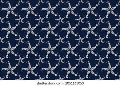Seamless pattern with phoenix vector Illustration, Indonesian batik motif
