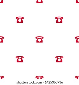 Seamless pattern with phone on white background. Flat style icon of utilities. Symbol of light. Vector illustration for design, web, wrapping paper, fabric, wallpaper.