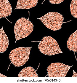 Seamless pattern with Physalis.