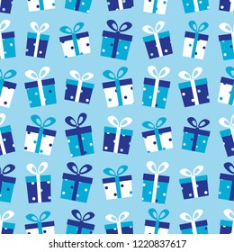 Seamless Pattern with Picture of Gift Boxes