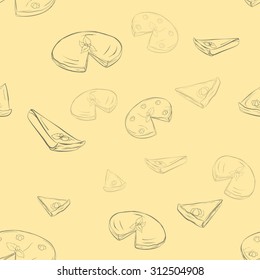 Seamless pattern with  pie. Thanksgiving Day seamless pattern.