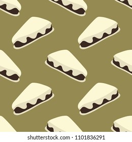 seamless pattern piece of sweet cake
