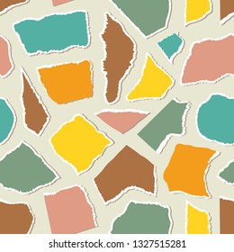 Seamless pattern with pieceis of paper.Surface pattern.