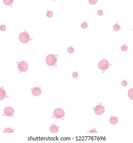 Seamless pattern with pigs in funny poses. Isolated on white background.