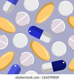 nahtlose Mustertabletten und Flaschen Gesundheitsmedizin