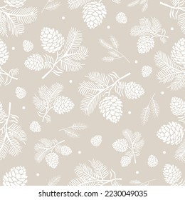 Seamless pattern pine cone forest design for background, wallpaper, clothing, wrapping, fabric and more