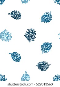 Seamless pattern with pine cones. The sketch style. Hand drawn. Merry Christmas.