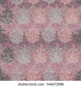 Seamless pattern with pine trees Fir forest illustration