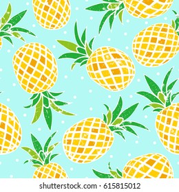 Seamless pattern of pineapple