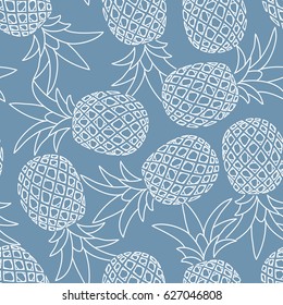 Seamless pattern of pineapple