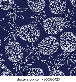 Seamless pattern of pineapple