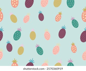 Seamless pattern pineapple. pineapple pattern Background. flat illustration pineapple background. pineapple flat illustration background.