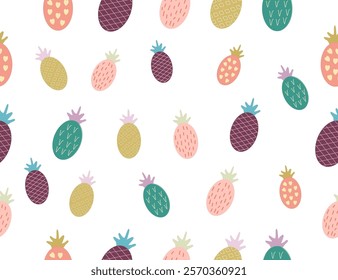 Seamless pattern pineapple. pineapple pattern Background. flat illustration pineapple background. pineapple flat illustration background.