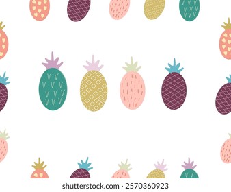 Seamless pattern pineapple. pineapple pattern Background. flat illustration pineapple background. pineapple flat illustration background.