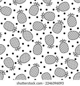 Seamless pattern with Pineapple, for decoration