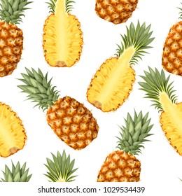 Nahtlose Muster mit Ananas