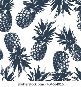 Seamless pattern with pineapple  in vector
