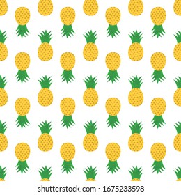 Seamless pattern with pineapple. Vector illustration