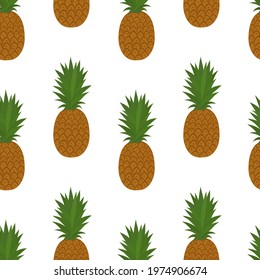 Seamless pattern pineapple vector illustration