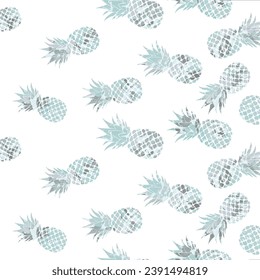 Seamless pattern pineapple. Vector illustration.