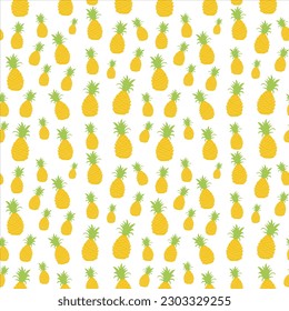 seamless pattern with pineapples, pineapples background