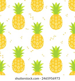 Seamless Pattern with Pineapples background
