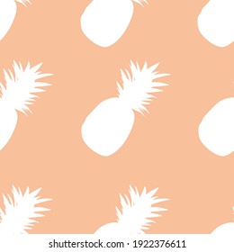 Patrón sin foco con piñas. Frutas exóticas para imprimir sobre tela, textiles, papel, ropa de cama. Gráficos vectoriales.