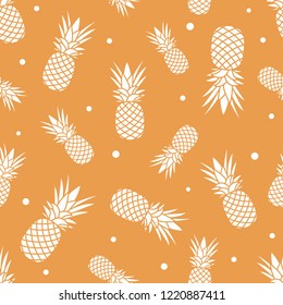 Nahtloses Muster mit Ananas. Tropische Früchte. Sommer-Hintergrund.