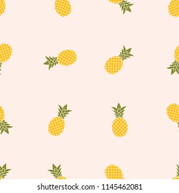 Seamless pattern with pineapples. Vector background