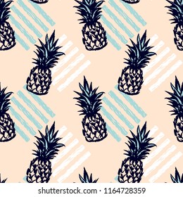 Patrón transparente con piñas. Ilustración del vector