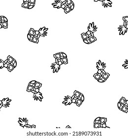 Seamless pattern with pineapples wearing heart shaped sunglasses