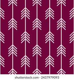 Seamless pattern with pink arrowheads